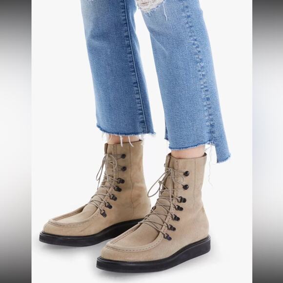 Mother Insider Crop Step Fray Jeans In Thrilling Shots 25 - Picture 8 of 10